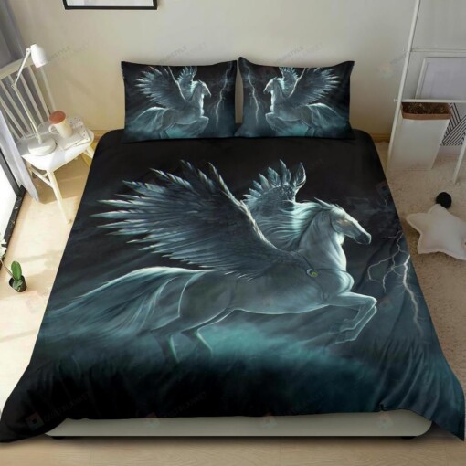 Angel Horse With Wings Bedding Set Bed Sheet Spread Comforter Duvet Cover Bedding Sets