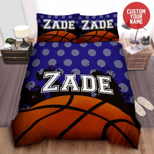 Basketball Personalized Custom Duvet Cover Bedding Set With Your Name
