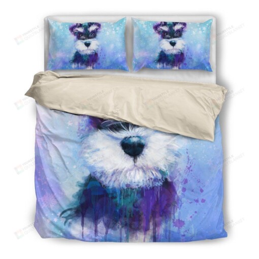 Schnauzer Cotton Bed Sheets Spread Comforter Duvet Cover Bedding Sets