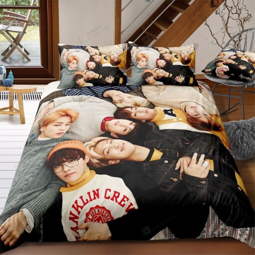 BTS Kpop Boygroup Bedding Set Best Gift For BTS Lovers Kpop Lovers  Bed Sheets Spread Comforter Duvet Cover Bedding Sets