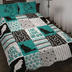 Ragdoll Cat Shape Pattern Quilt Bedding Set