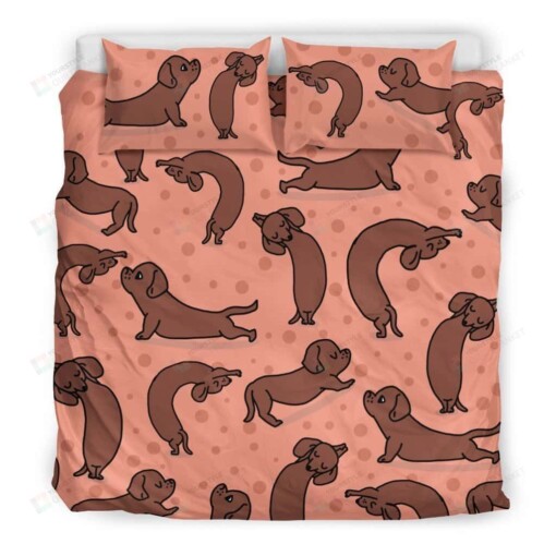 Dachshund Doing Exercise Everyday Bedding Set