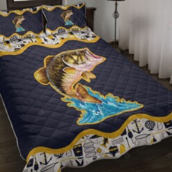 Bass Fishing Quilt Bedding Set