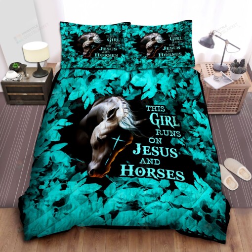 Horse Girl Quilt Bedding Set