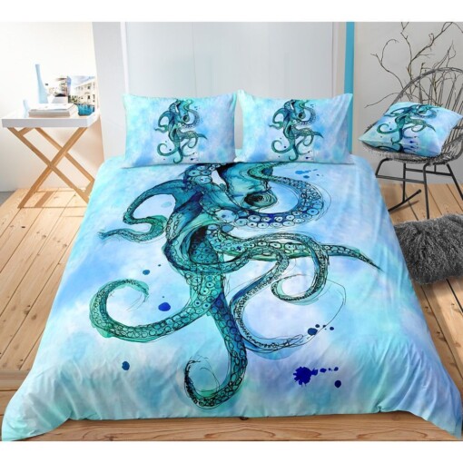 Octopus Bedding Set Bed Sheets Spread Comforter Duvet Cover Bedding Sets