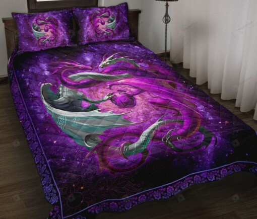 Dragon Galaxy Style Quilt Bedding Set