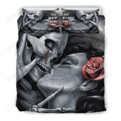Skull Couple Till Death Do Us Part, Lost Without You Bedding Set Bed Sheets Spread Comforter Duvet Cover Bedding Sets