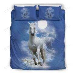 White Horse Running Bedding Set Bed Sheets Spread Comforter Duvet Cover Bedding Sets