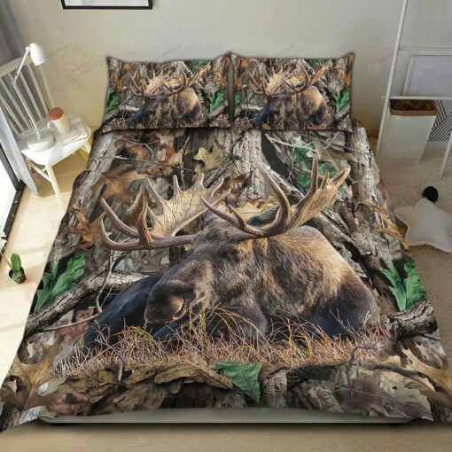 Beautiful Moose Bedding Set Bed Sheets Spread Comforter Duvet Cover Bedding Sets