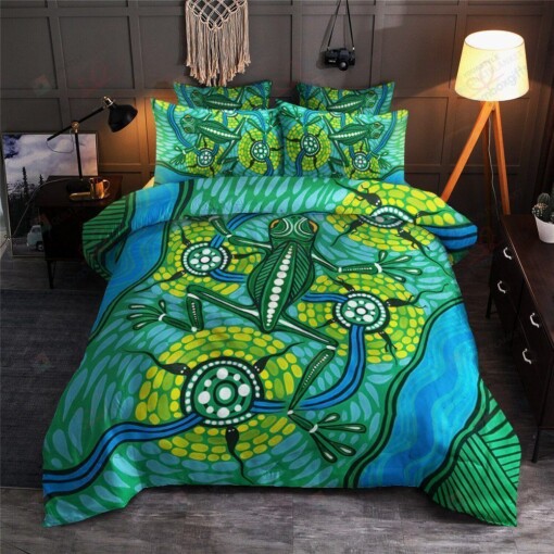 Frog Cotton Bed Sheets Spread Comforter Duvet Cover Bedding Sets