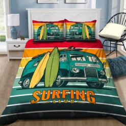 Surfing Cotton Bed Sheets Spread Comforter Duvet Cover Bedding Sets