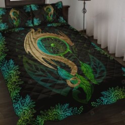 Dragon Mandala Style Quilt Bedding Set