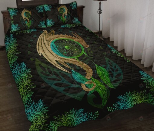 Dragon Mandala Style Quilt Bedding Set