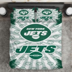 Nfl New York Jets Bedding Set Duvet Cover Set Bedroom