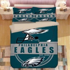 Philadelphia Eagles Nfl 21 Duvet Cover Pillowcase Bedding Sets Home