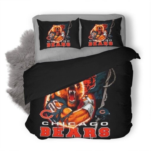 Nfl Chicago Bears 2 Duvet Cover Bedding Set Quilt Bed