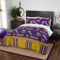 Nfl Minnesota Vikings Logo Bedding Sports Bedding Sets Bedding Sets