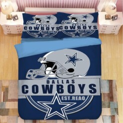 Dallas Cowboys Nfl 3 Duvet Cover Pillowcase Bedding Sets Home
