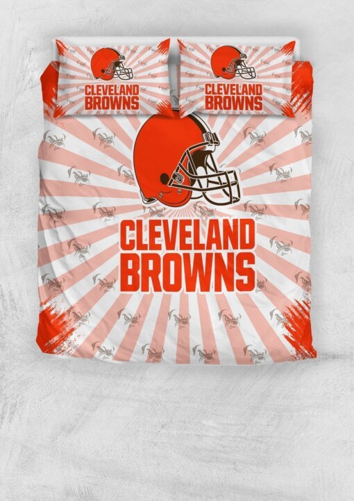 Nfl Cleveland Browns Bedding Set Duvet Cover Set Bedroom Set