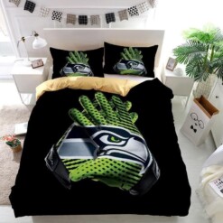 Nfl Seattle Seahawks Gloves Custom Bedding Sets Duvet Cover Quilt