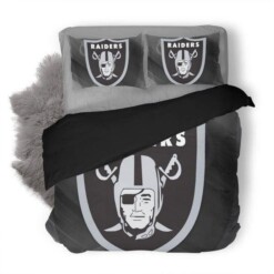 Nfl Oakland Raiders 2 Duvet Cover Bedding Set Quilt Bed