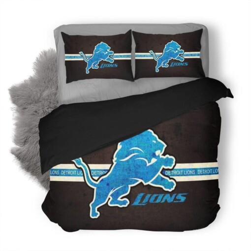 Nfl Detroit Lions 2 Duvet Cover Bedding Set Quilt Bed