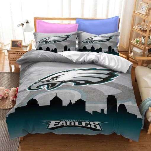 Philadelphia Eagles Nfl 19 Duvet Cover Pillowcase Bedding Sets Home