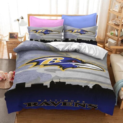 Baltimore Ravens Nfl 18 Duvet Cover Quilt Cover Pillowcase Bedding
