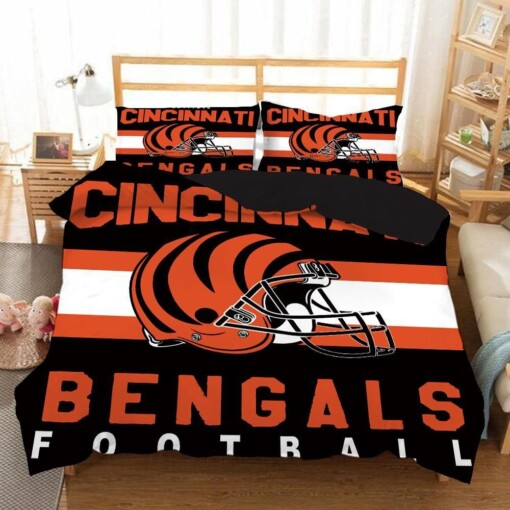 Cincinnati Bengals Nfl 23 Duvet Cover Pillowcase Bedding Sets Home