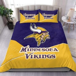 Minnesota Vikings Nfl Custom Bedding Sets Rugby Team Cover Set