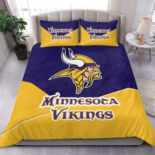 Minnesota Vikings Nfl Custom Bedding Sets Rugby Team Cover Set