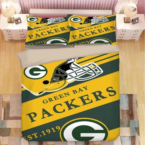 Green Bay Packers Nfl 15 Duvet Cover Pillowcase Bedding Sets