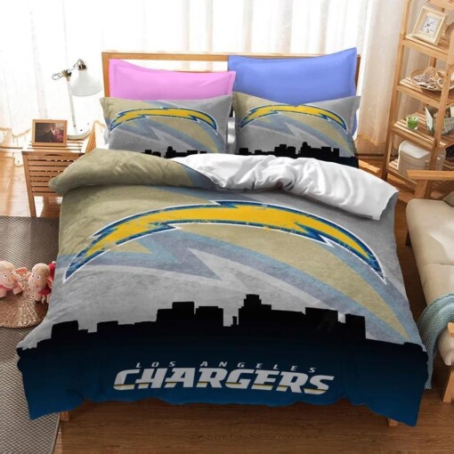 Los Angeles Chargers Nfl 23 Duvet Cover Pillowcase Bedding Sets