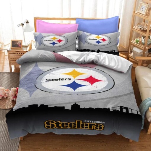 Pittsburgh Steelers Nfl 9 Duvet Cover Pillowcase Bedding Sets Home