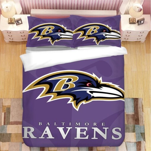 Baltimore Ravens Nfl 19 Duvet Cover Pillowcase Bedding Sets Home