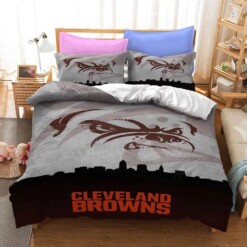 Cleveland Browns Nfl 8 Duvet Cover Pillowcase Bedding Sets Home