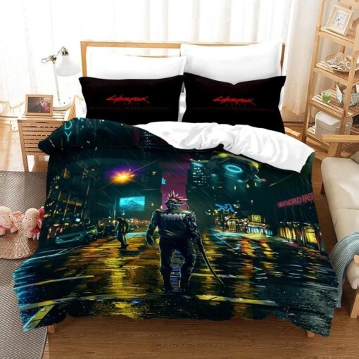 Cyberpunk 2077 5 Duvet Cover Pillowcase Bedding Sets Home Bedroom