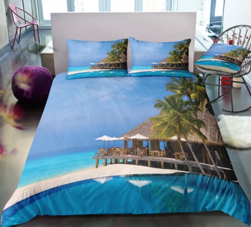 3d Sea Beach Scenery Bedding Set Bedding Sets Duvet Cover
