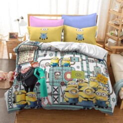 Despicable Me Minions 22 Duvet Cover Pillowcase Bedding Sets Home