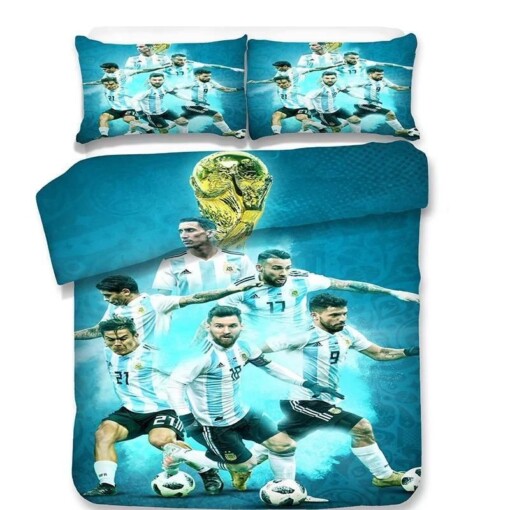 Argentina National Football Team 16 Duvet Cover Pillowcase Bedding Sets