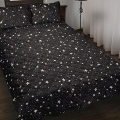 Constellation Star Print Pattern Bedding Sets Quilt Quilt Bed Sets