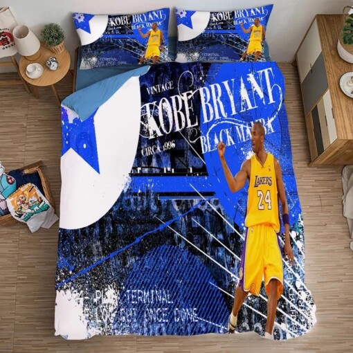 Basketball Lakers Kobe Bryant Black Mamba Basketball 17 Duvet Cover