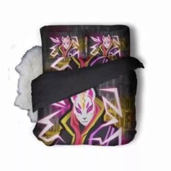 Fortnite Fox Drift 34 Duvet Cover Pillowcase Bedding Sets Home