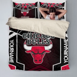 Customize Chicago Bulls Bedding Sets Duvet Cover Bedroom Quilt Bed