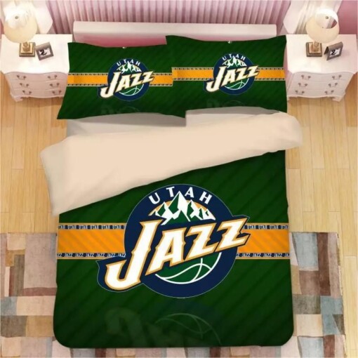 Basketball Utah Jazz Basketball 10 Duvet Cover Pillowcase Bedding Sets