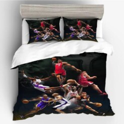 Basketball Players 2 Duvet Cover Quilt Cover Pillowcase Bedding Sets