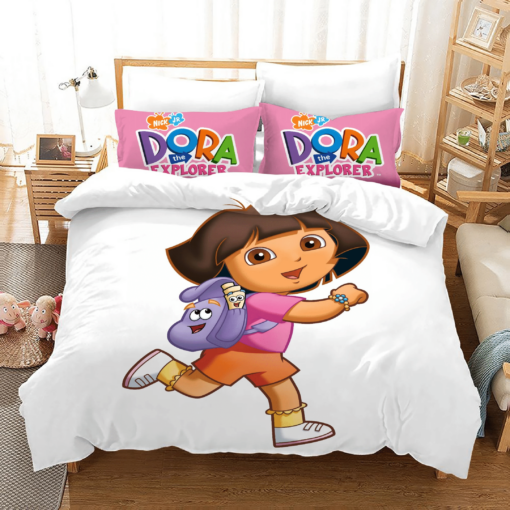 Dora The Explorer 14 Duvet Cover Quilt Cover Pillowcase Bedding