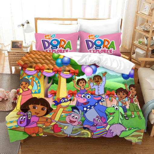 Dora The Explorer 6 Duvet Cover Quilt Cover Pillowcase Bedding