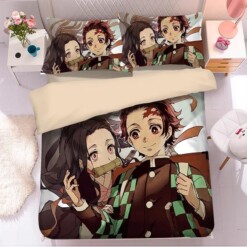 Demon Slayer Kimetsu No Yaiba 50 Duvet Cover Pillowcase Bedding