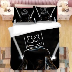 Fortnite Marshmello Dj 8 Duvet Cover Pillowcase Bedding Set Quilt